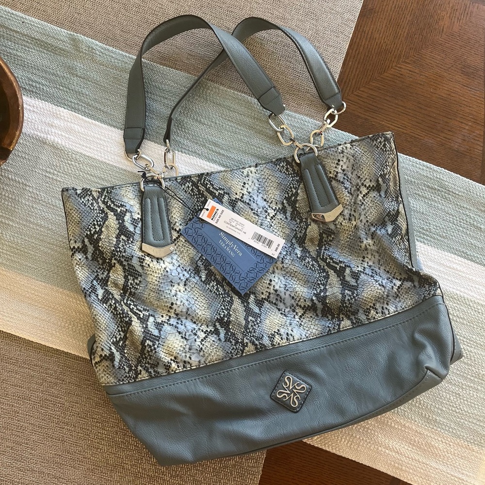 Vera wang snakeskin purse